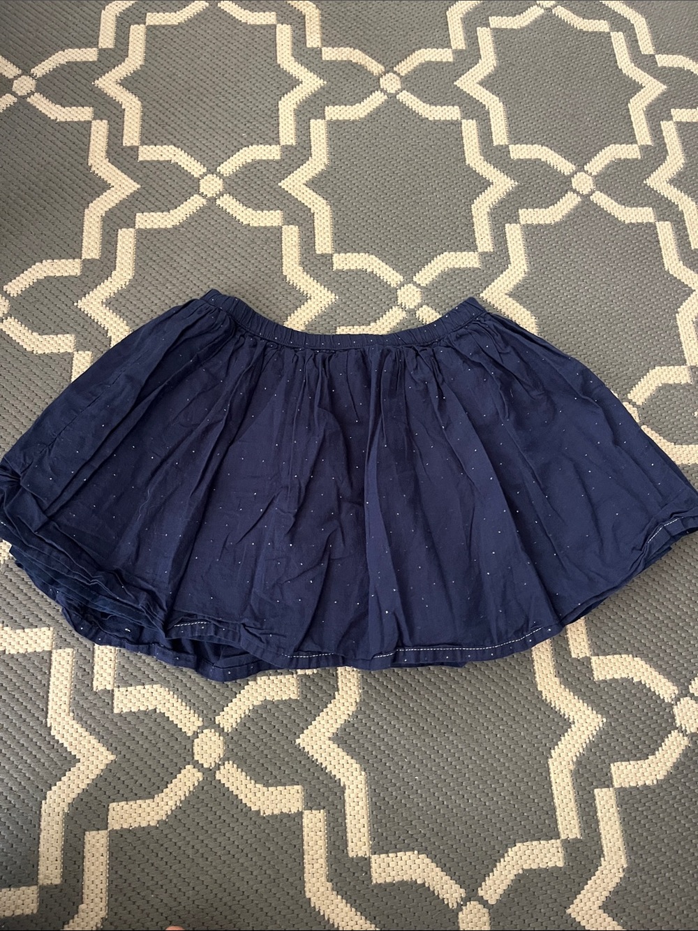 Cherokee Navy Blue Circle Skirt with Sparkle Dots